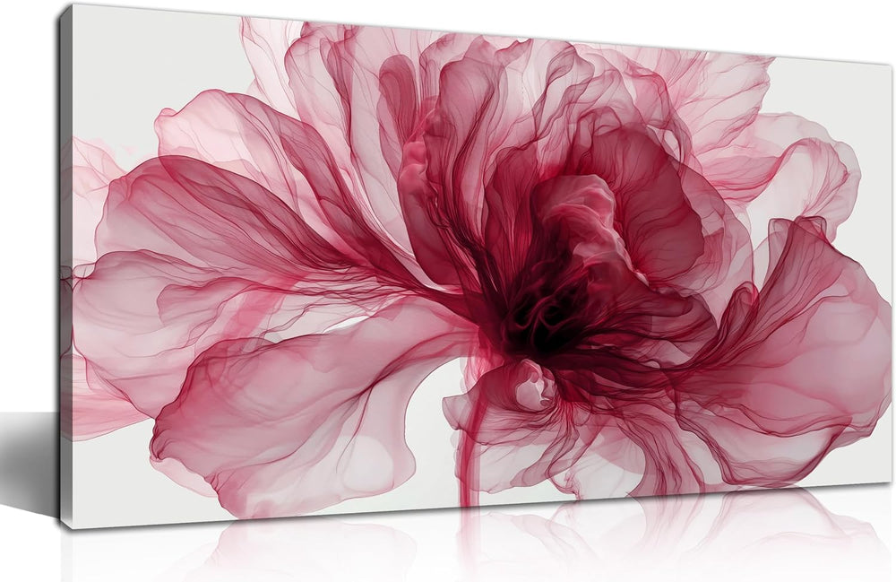 MXUNYZ Red Flower Canvas Wall Art bedroom Abstract Print Painting