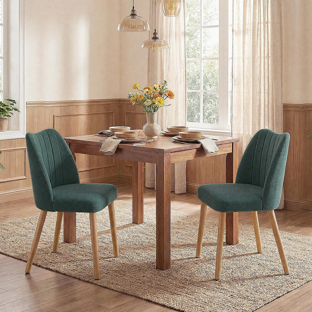 Garvee Wood Dining Chairs Set of 2, Armless Dining Chairs with Backrest