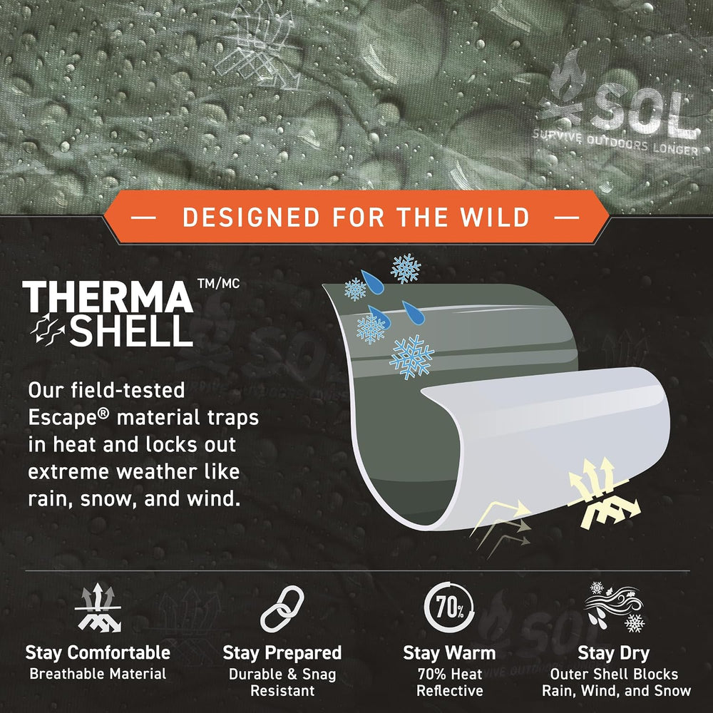 SOL Escape Bivvy with Hood - Emergency Preparedness Blanket - Reflects Up to ...