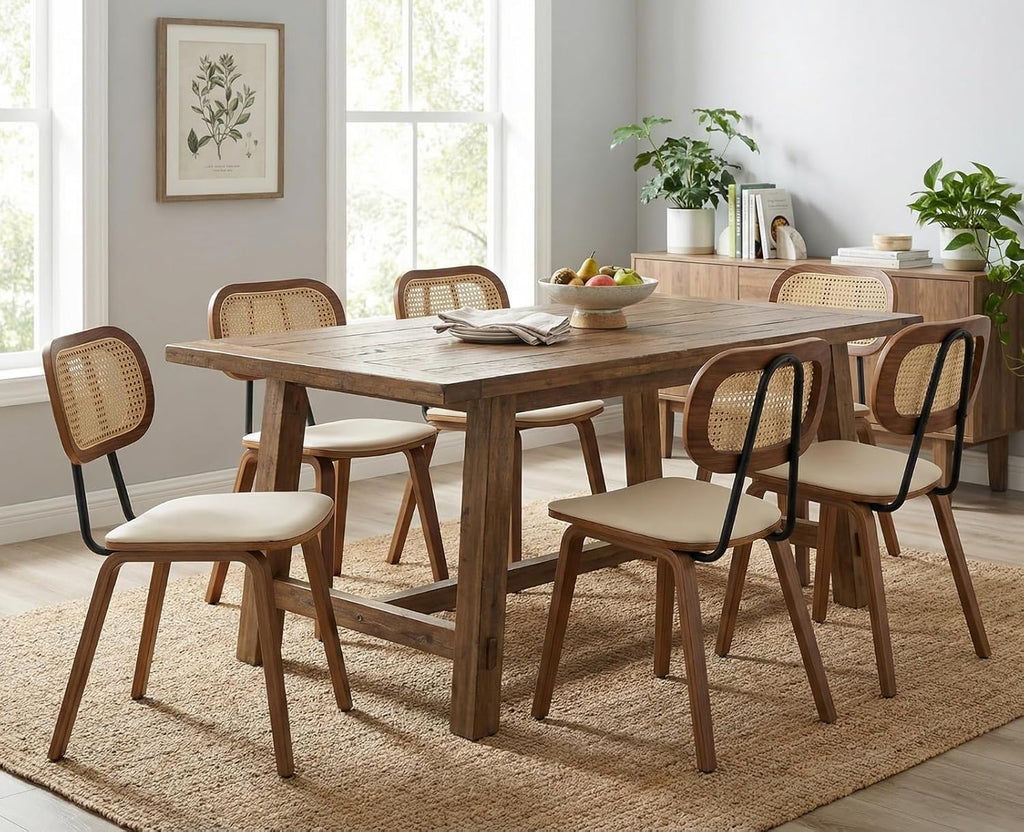 ya-home mid-century dining chairs set of 6, pu on a desk or shelf