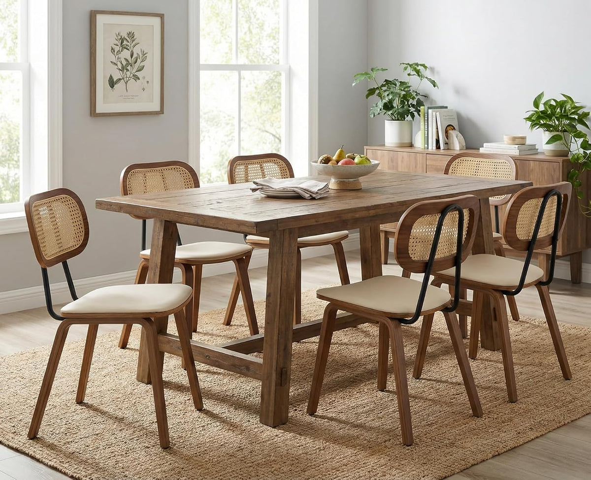 ya-home mid-century dining chairs set of 6, pu on a desk or shelf
