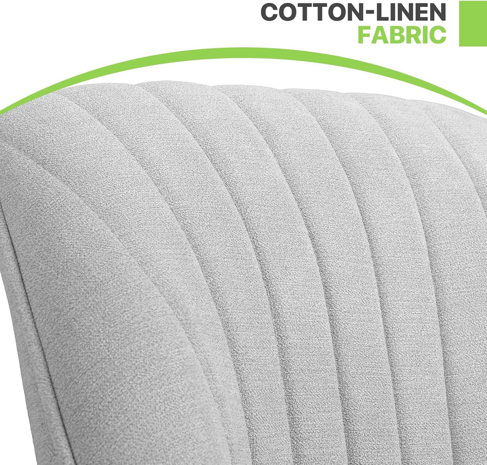 Magshion Mid Century Swivel Accent Chair, 360° Rotating Fabric Armchair with ...