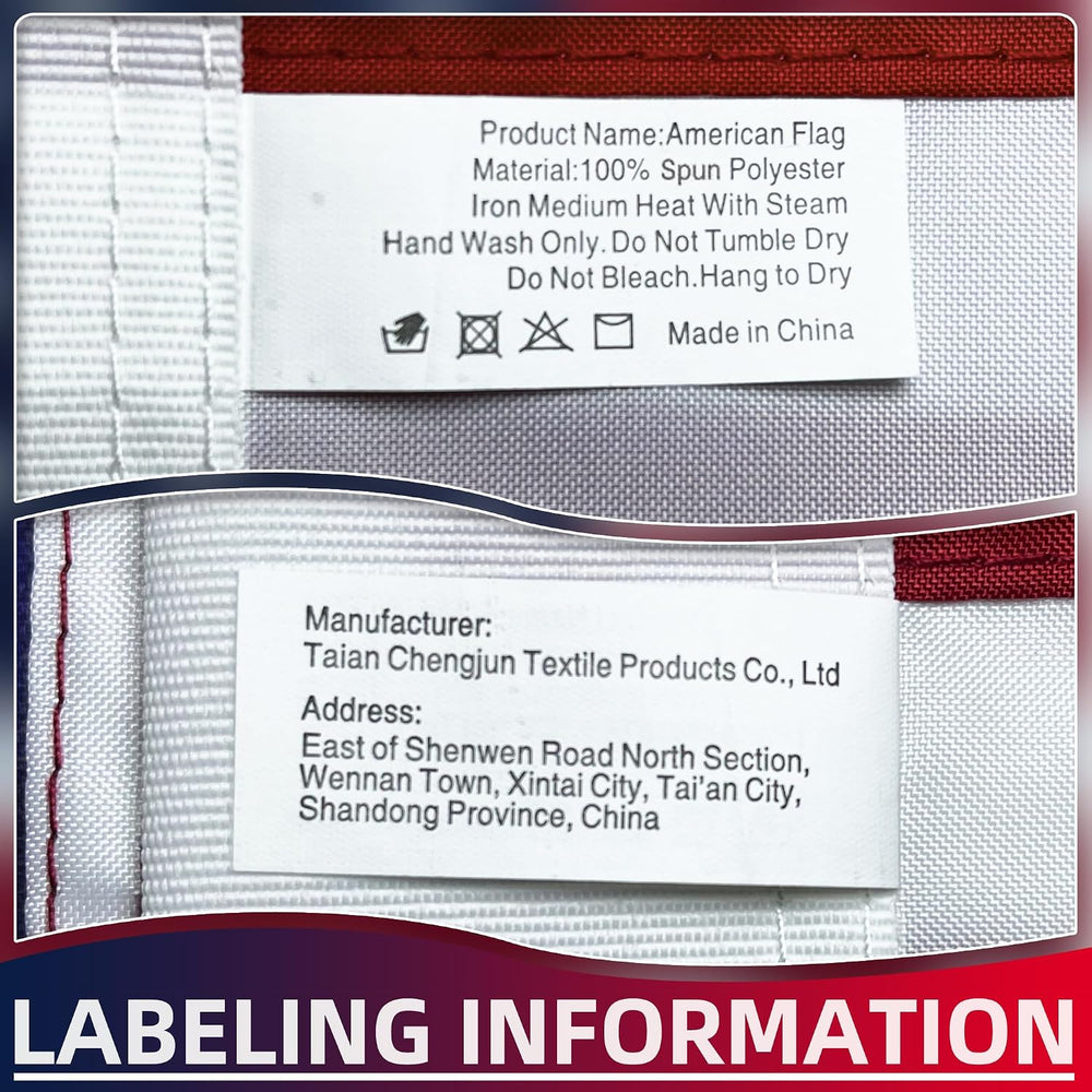 Premium American Flag for Outside 5x8 FT, Deluxe Heavy Duty Spun Polyster,Lon...