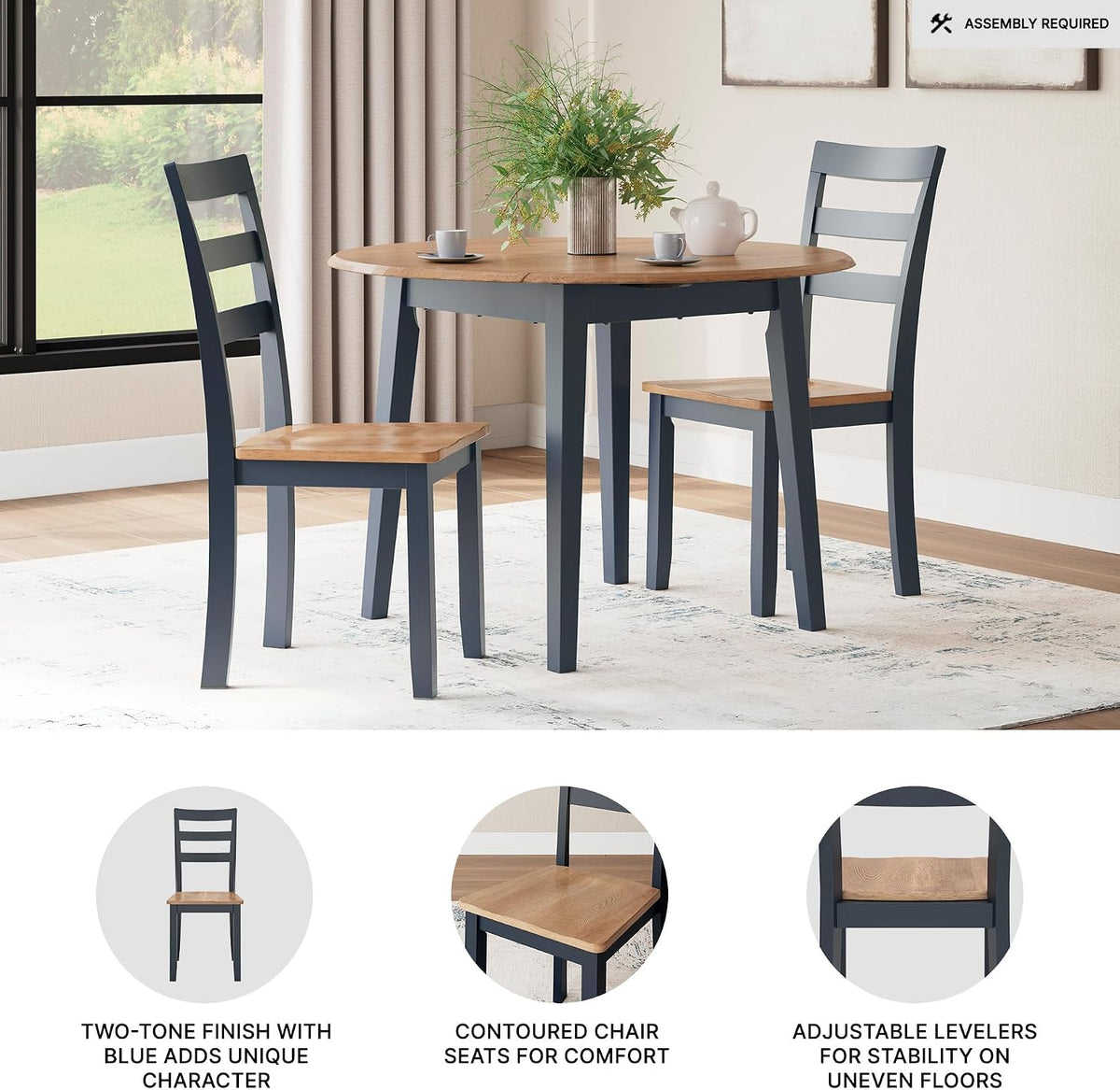 Signature Design by Ashley Gesthaven Ladder Back Dining Chairs, Set of 2
