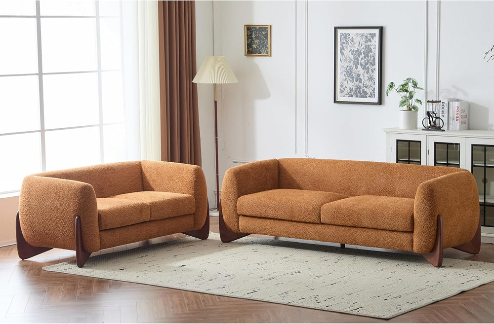 Christopher Knight Home Almad 2 Pieces Sofa Couch Set, Cozy 3-Seater Sofa and...