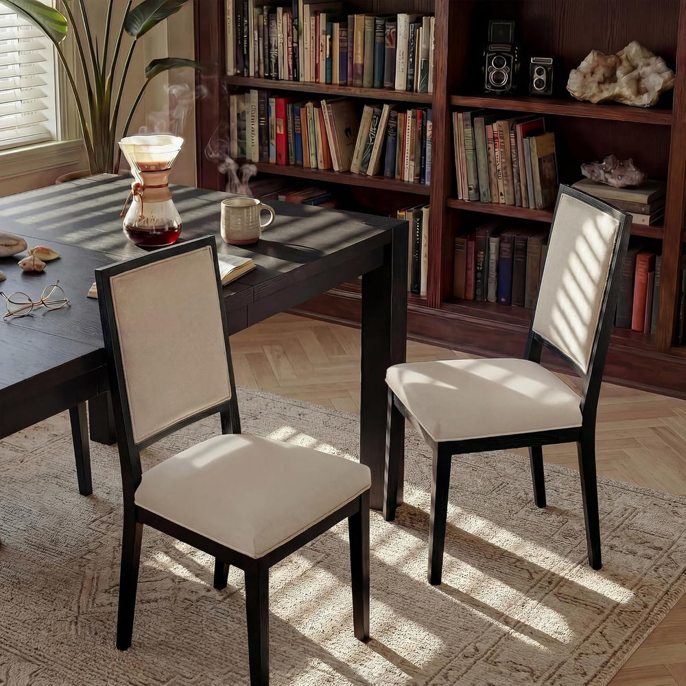 9-Piece Expandable Dining Table Set, 60"-80" Modern Wood Table with...