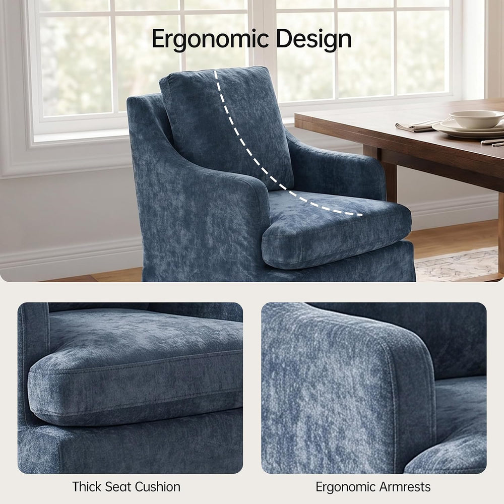Usaint Upholstered Dining Chairs, Dining Room Chairs with Casters