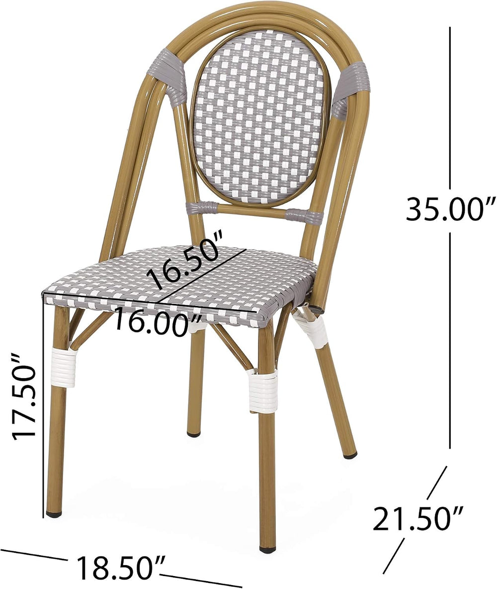 Christopher Knight Home Gwendolyn Outdoor French Bistro Chairs (Set of 2), Gr...