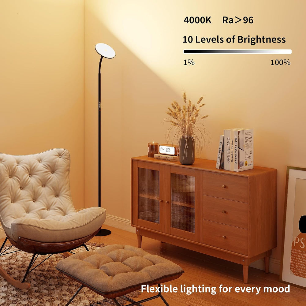 chiphy 60W Torchiere Lamp, 76'' Dimmable Tall Lamp, Bright Sky Floor ...