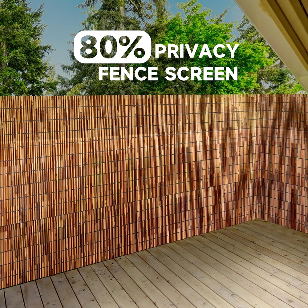 ZNCMRR Reed Fencing Rolls Fencing 4ft High Roll Reed Screen for Balcony Patio...
