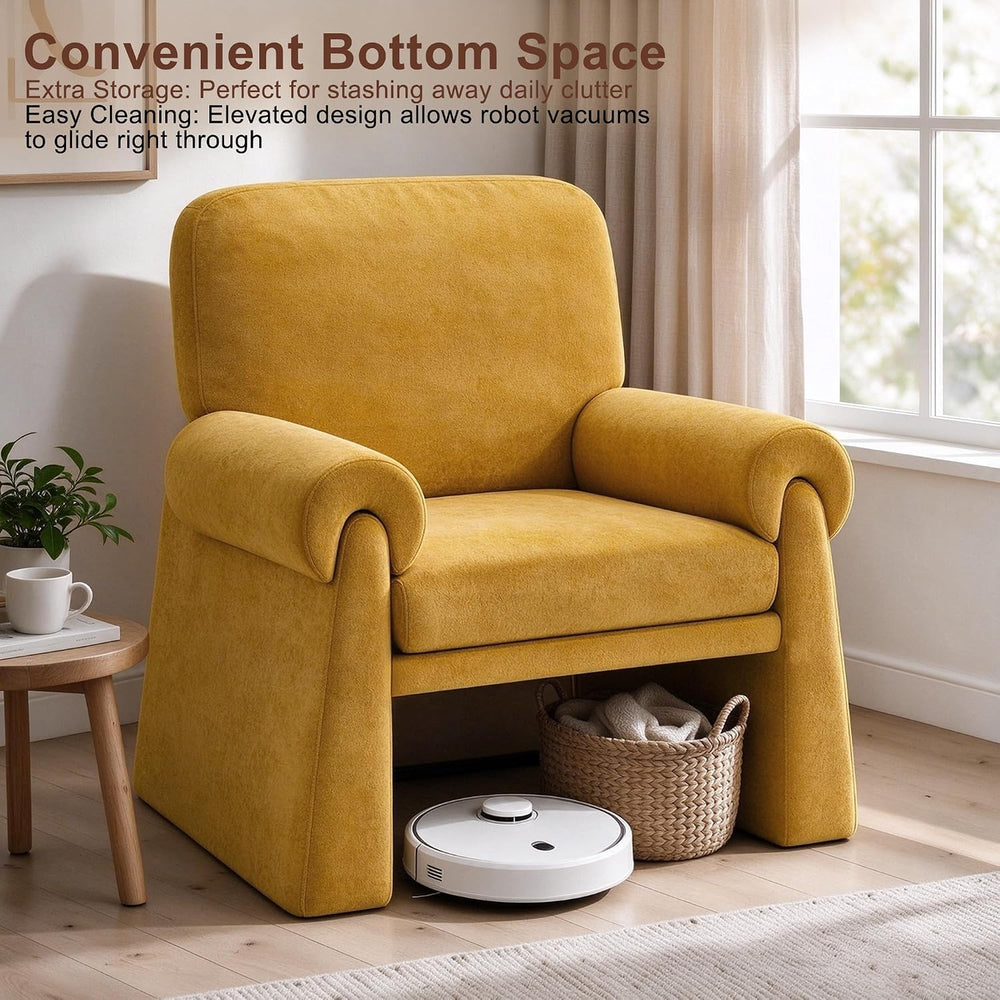 Oversized Accent Chair, Comfy Living Room Chairs, Single Sofa Chair with Thic...