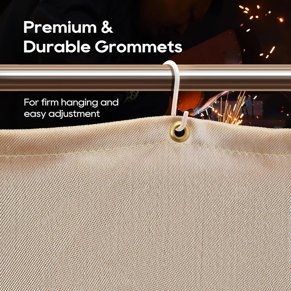 TOPDC 2 Pack Welding Blanket 4x6 ft, 1022°F Fiberglass Heat Resistant Cover