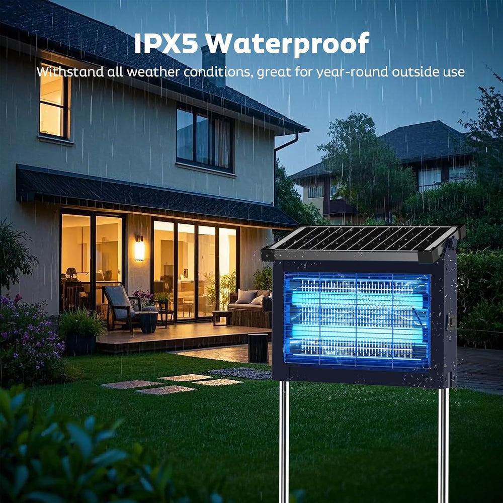 OnBeam Solar Bug Zapper Outdoor, 4500V Mosquito Zapper Fly Trap for Patio