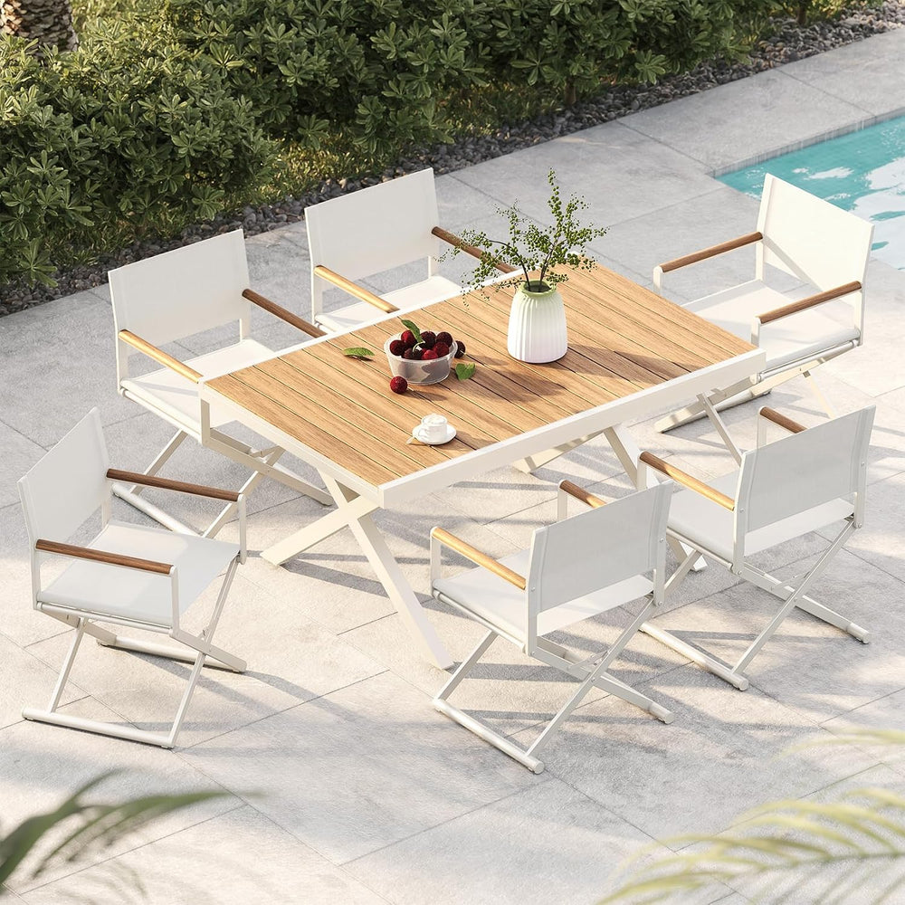 Grand patio Extra-Wide Folding Directors Chairs Set of 2, Outdoor Dining