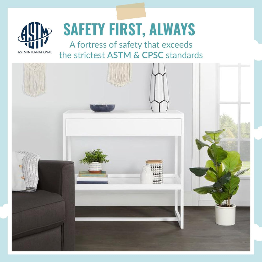 Dream On Me Arlo Changing Table with Pad & Safety Strap - White