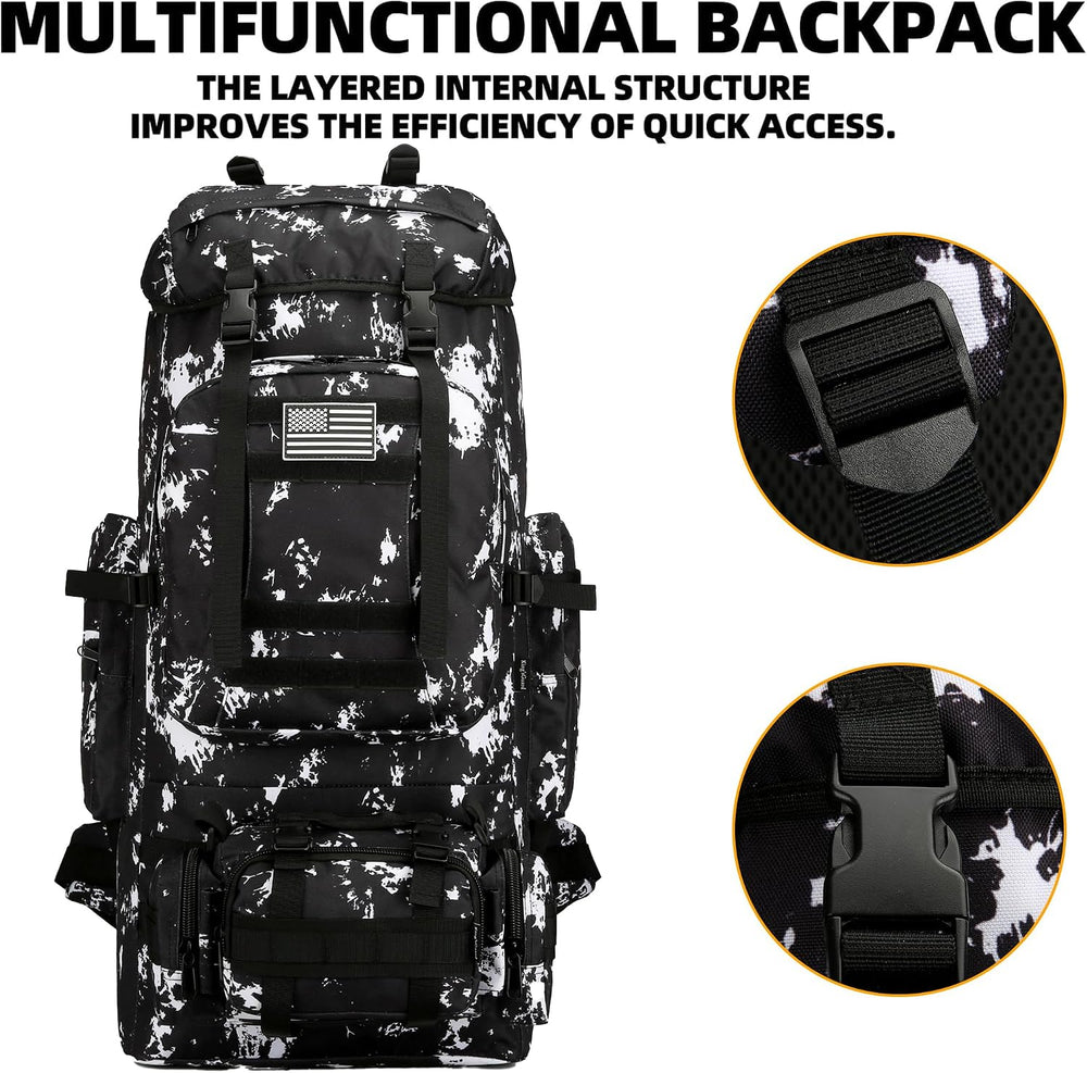 King'sGuard 100L Camping Hiking Backpack Molle Rucksack Military Camping ...