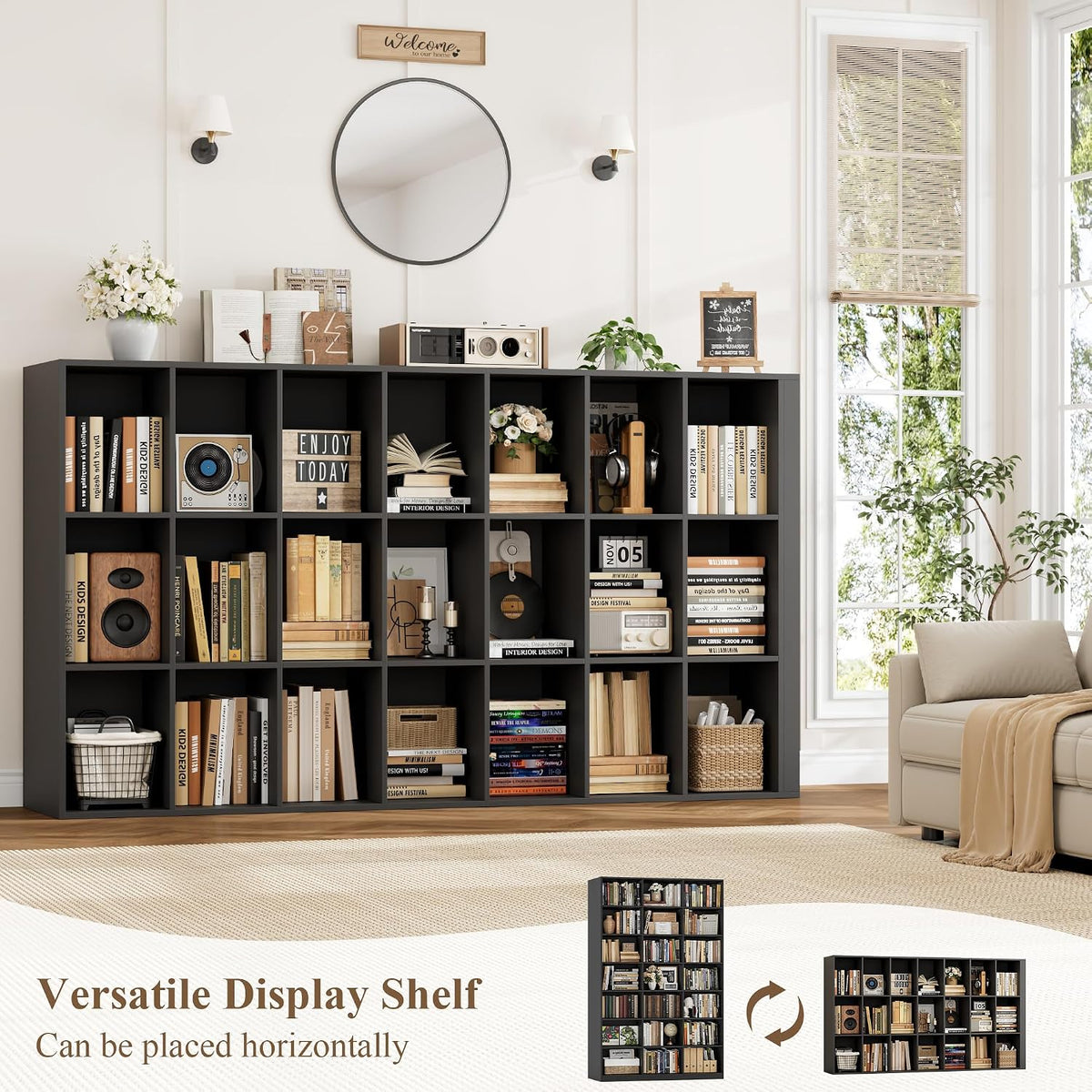 hostack 86" h triple wide bookshelf and bookcase, package contents