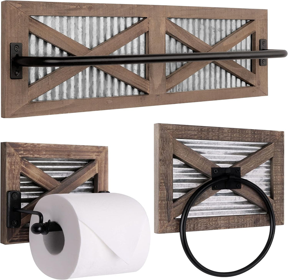 Autumn Alley Farmhouse Toilet Paper Holder, Towel Ring for Bathroom, Farmhous...