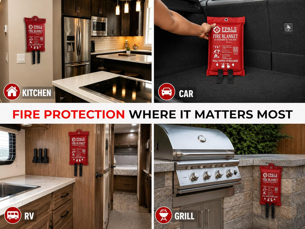 FP&LS - Fire Blanket for Kitchen & Home – Emergency Fire Blanket 40” ...