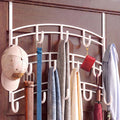 LYNK Professional® Home™ Over the Door Hooks - 14 Hook – Over the Door Coat Rack - Over the Door Hanger - Hanging Towels or Clothes - Bathroom, Bedroom, Laundry Room - Lifetime Ltd. Warranty, White