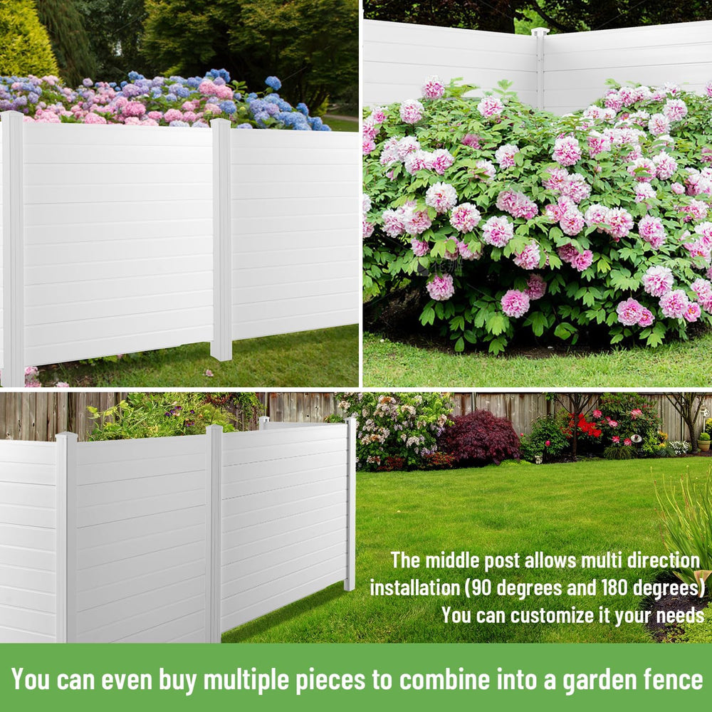 2Pc 50x50 Inch Air Conditioner Fence Trash Can Fence, Vinyl Pool Equipment En...