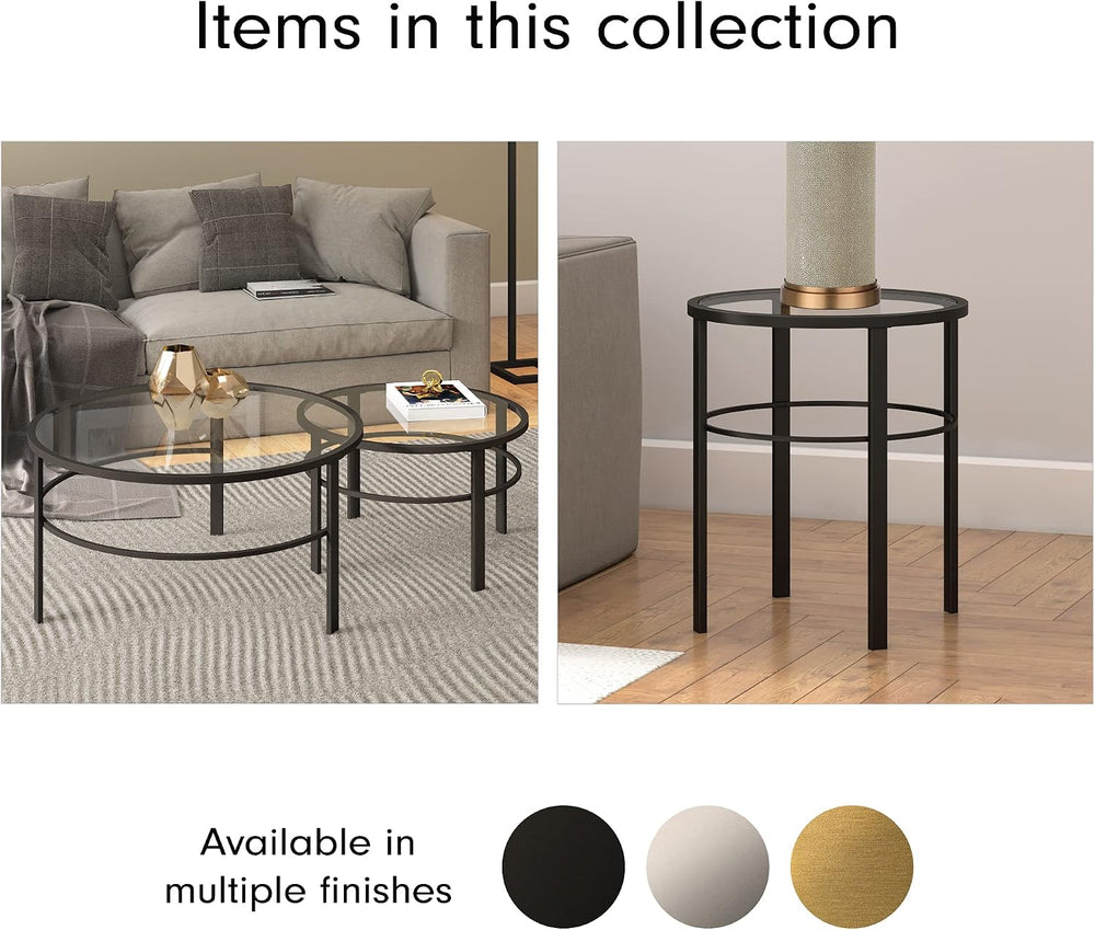 Henn&Hart 36" Modern Coffee Table, Black