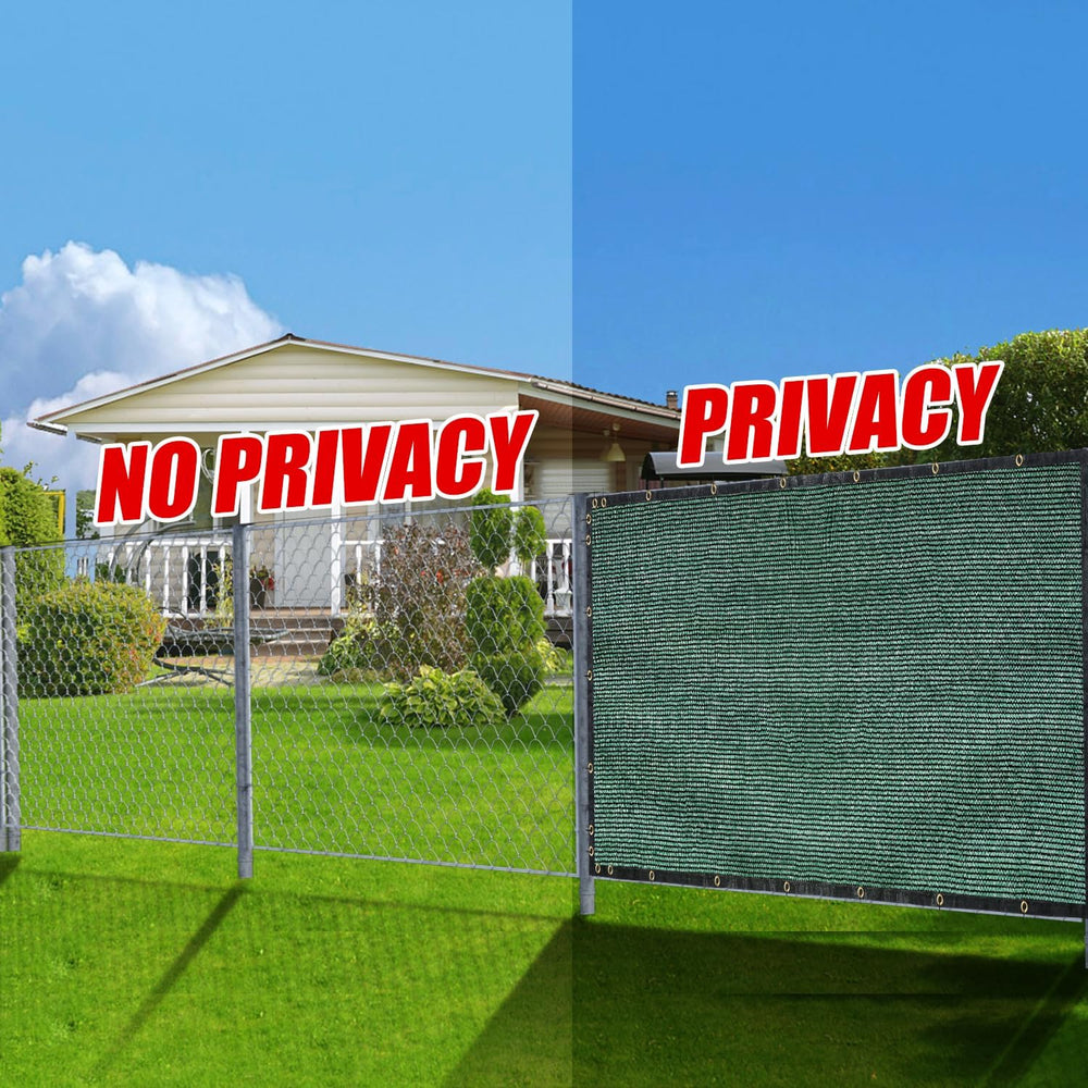 Green 6FT X 50FT Outdoor Privacy Screen Fence & Mesh Shade Net Cover, Ide...