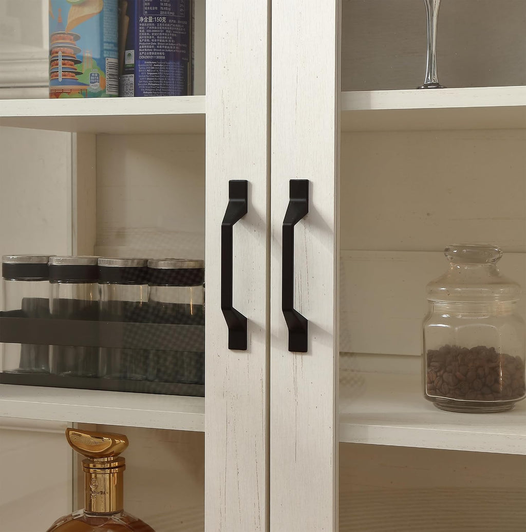 FOREST GRAVITY 31.5'' Small Display Buffet Cabinet with Glass Doors