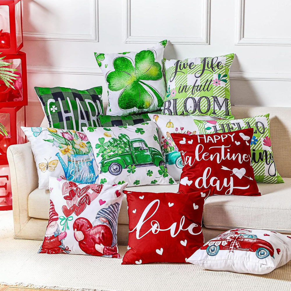 FuWeave Pillow Covers 18 x 18 Inch Pillow Covers Decorative Cushion Case for ...