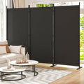 Room Divider 6FT Folding Privacy Screen for Room Separation, 3 Panel, Black