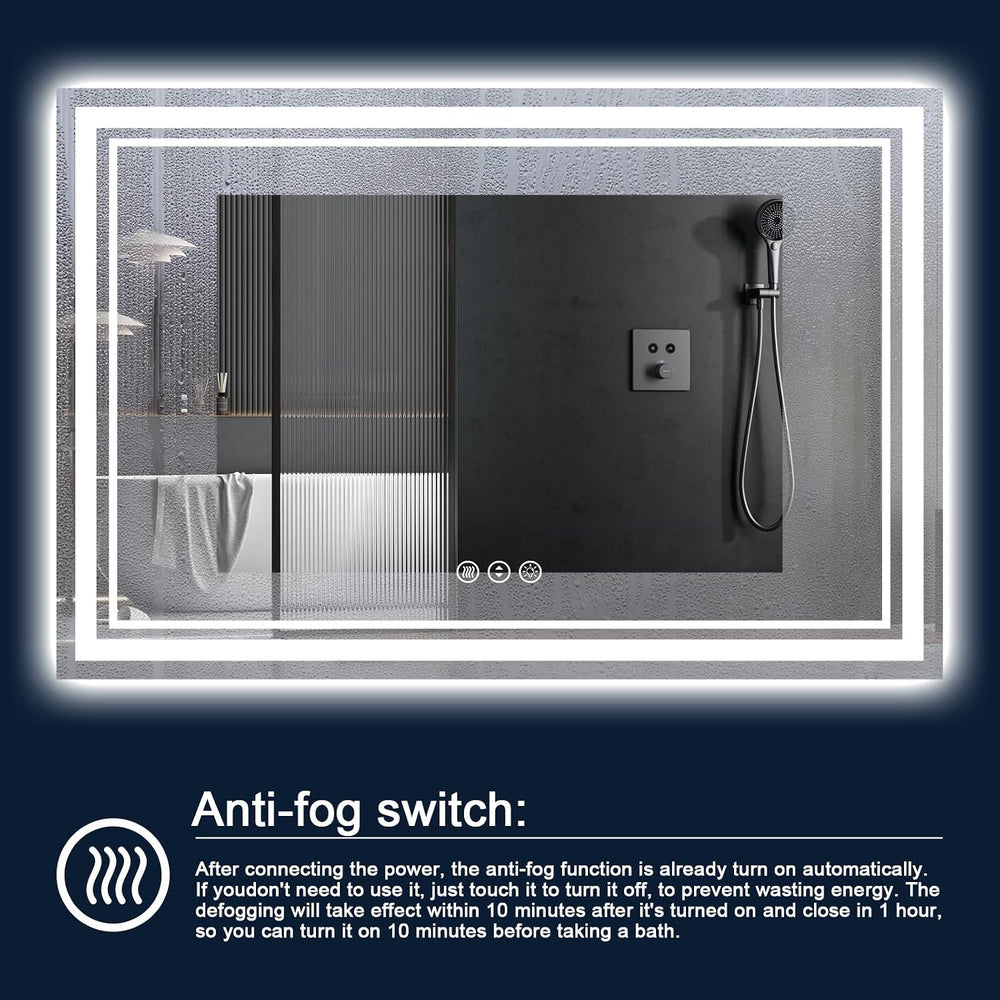 60x36 Inch LED Bathroom Mirror with Lights