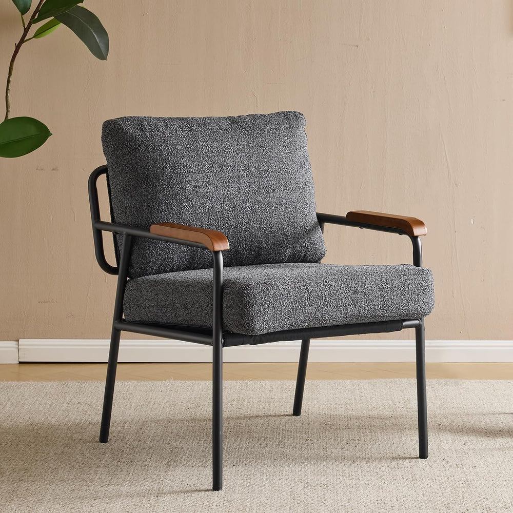 VINGLI Mid-Century Modern Accent Armchiar for Small Space, Small Comfy Uphols...