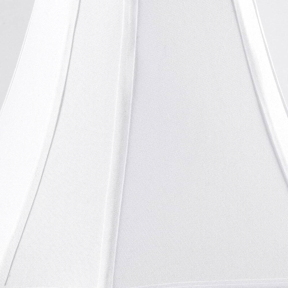 Pure White Linen Square Cut Corner Bell Lamp Shade Medium Lampshade 6.25×6.25...