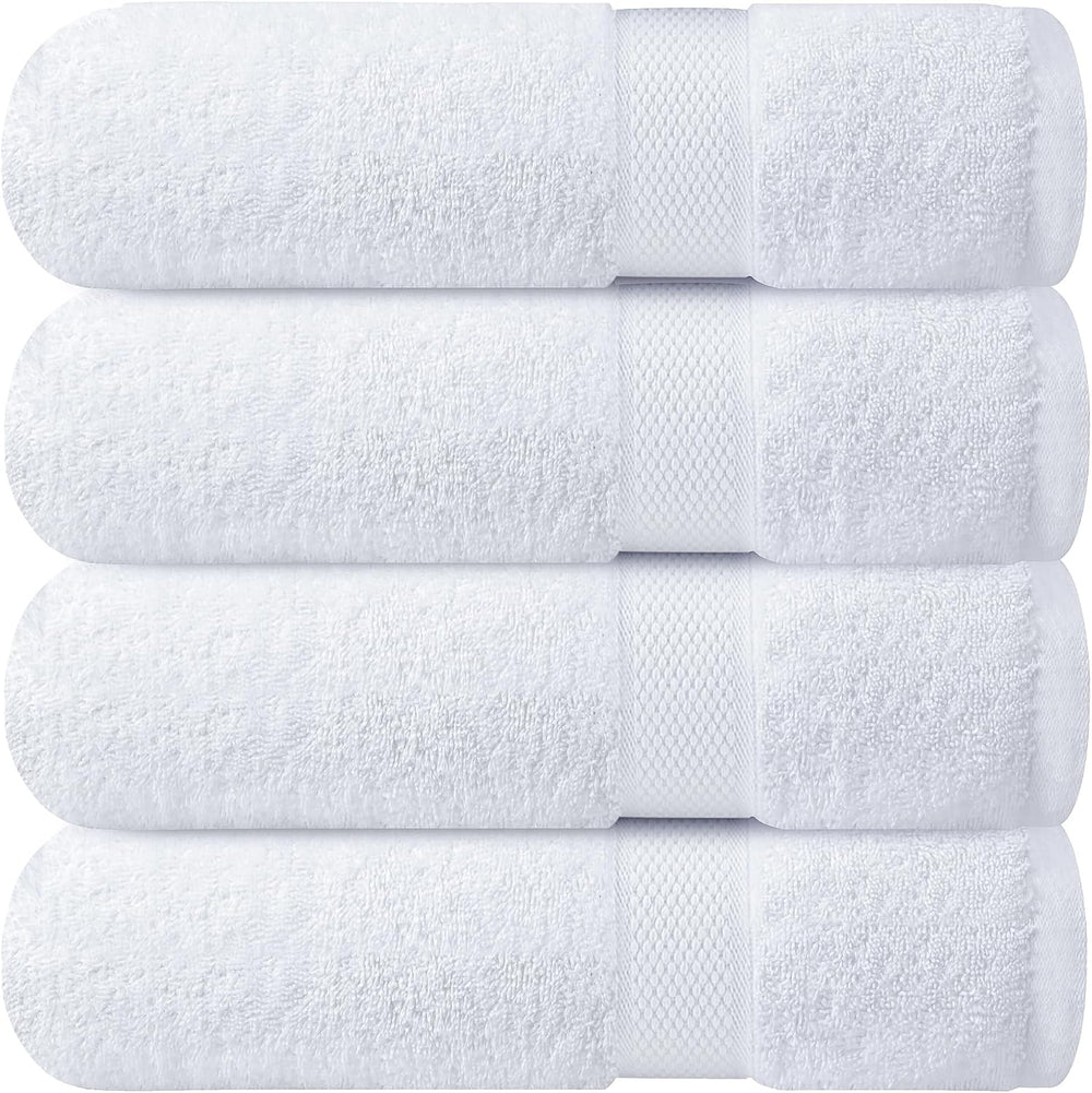 Infinitee Xclusives 100% Ring-Spun Cotton Bath Towels for Bathroom - Pack 4