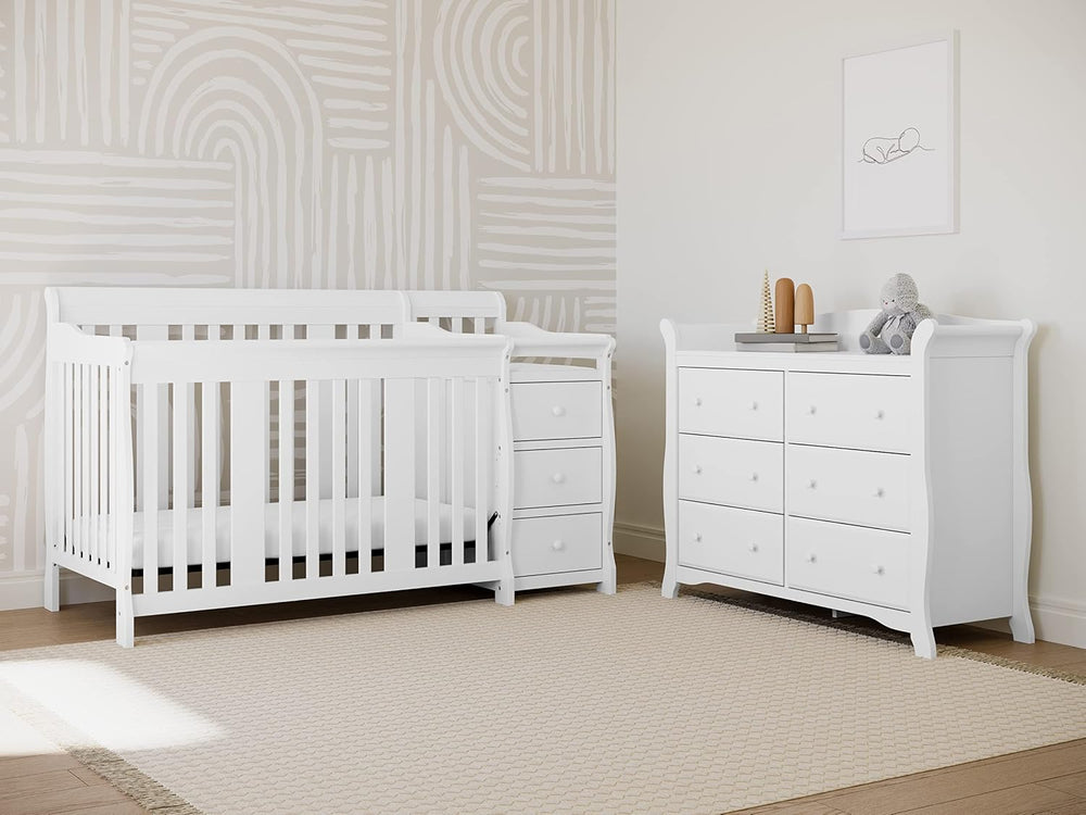 Storkcraft Avalon 6 Drawer Double Dresser, White