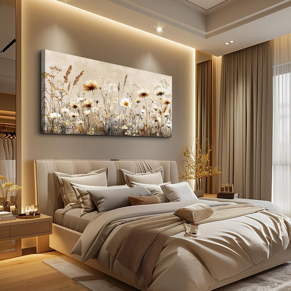 XIGUANGART Floral Wall Art, Large Wall Art, Flower Pictures Wall Decor, Elega...