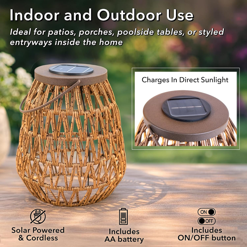 Scentsationals Fusion 2-Pack Cordless Outdoor Woven Solar Lanterns
