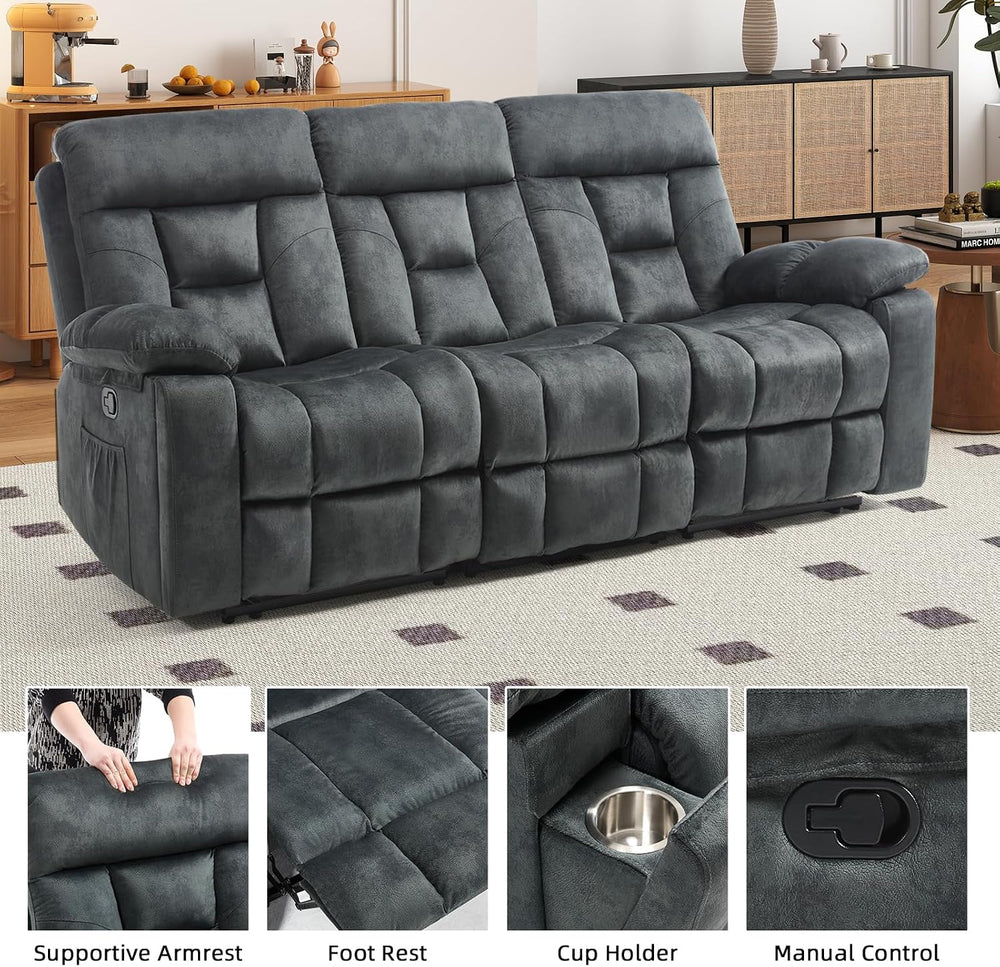 EBELLO 2 Pieces Recliner Sofa Couch Furniture Set, Overstuffed Reclining Love...