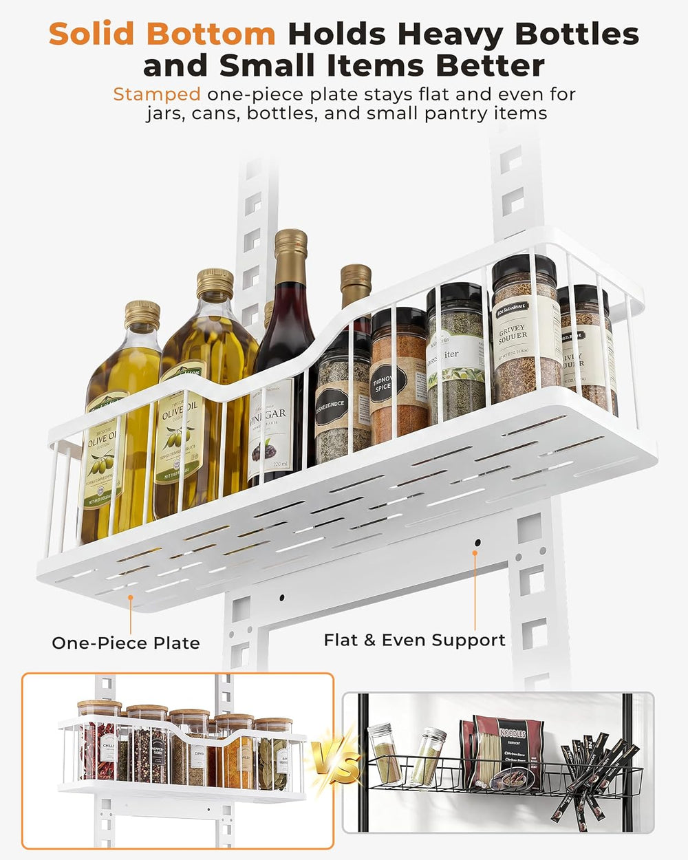 EVERIE 9-Tier Over the Door Pantry Organizer, Stable Design, Solid Bottom