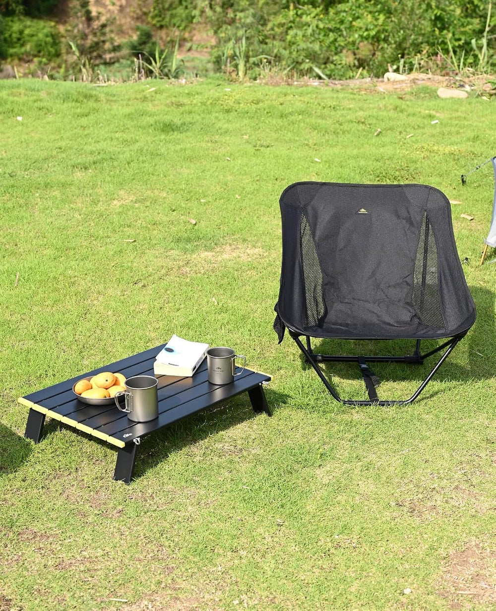 iClimb Low Ultralight Compact Folding Chair (Black)