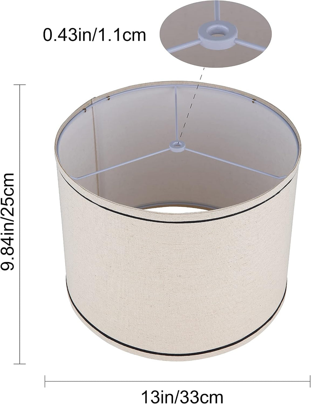 Lamp shades Set of 2,Drum Lampshades 13"x13" x 10" High, Mediu...