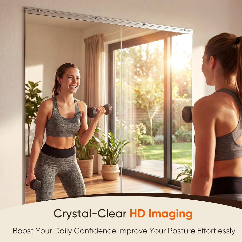 Antok Home Gym Mirror 60"x40" 2PCS, Wall‑Mounted Gym Mirror