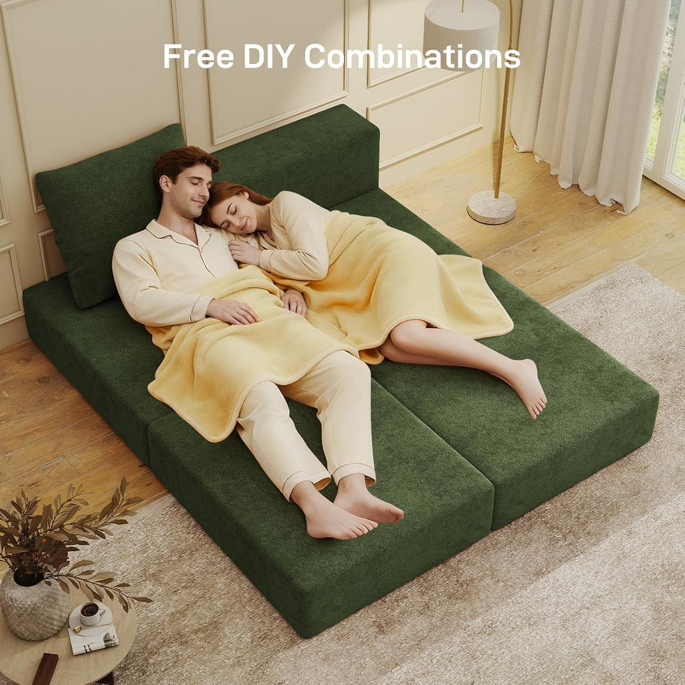 Living&Giving Cloud Sectional Couch for Living Room, Modular Boneless Cou...