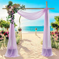 MDS Halloween Chiffon Draping Fabric - 2 Panel, 30" Wide x 40ft Long - Sheer Spooky Arbor & Canopy Drapery for Haunted House Backdrops, Party Ceilings, DIY Costumes & Themed Events - Orchid (Pack of 2)