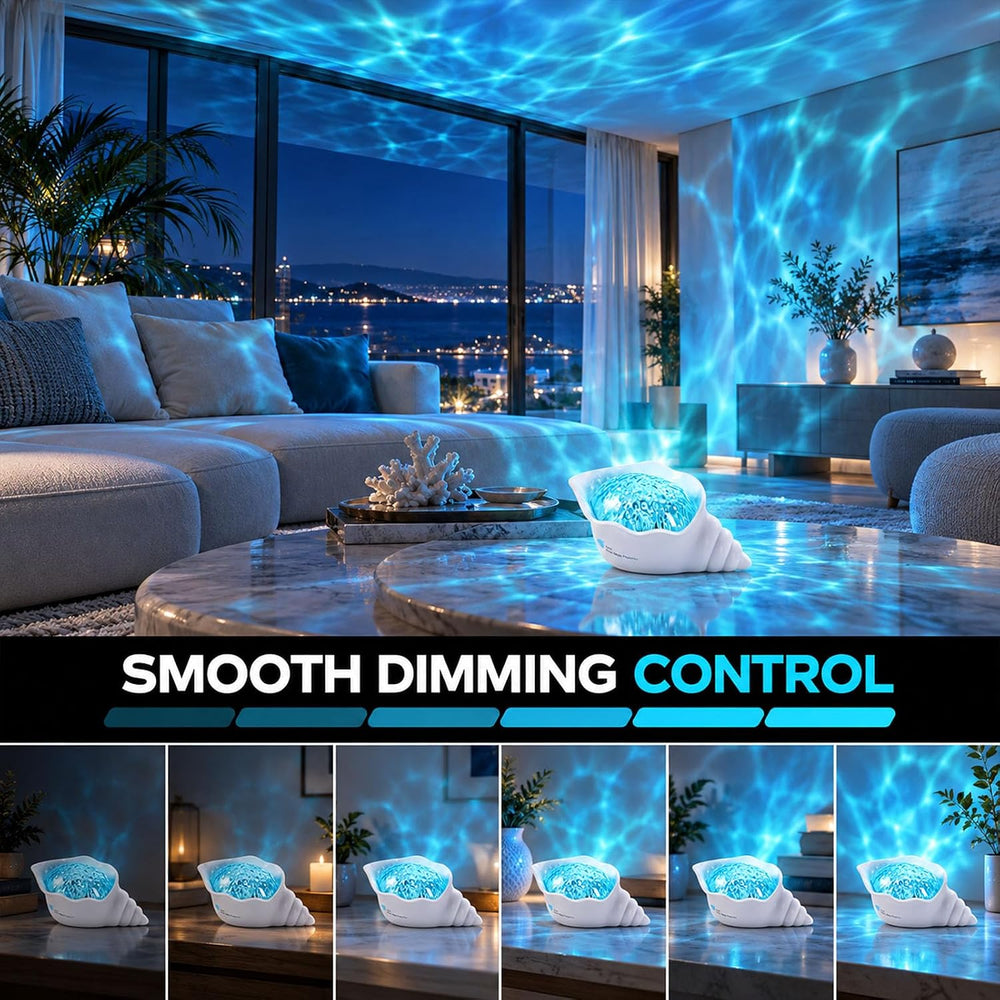 Ocean Projector Light for Room Decor, Cordless Shower Lamp Wave Lighting
