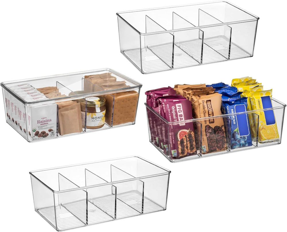 ClearSpace Pantry Organization and Storage Bins with Removable Dividers &...