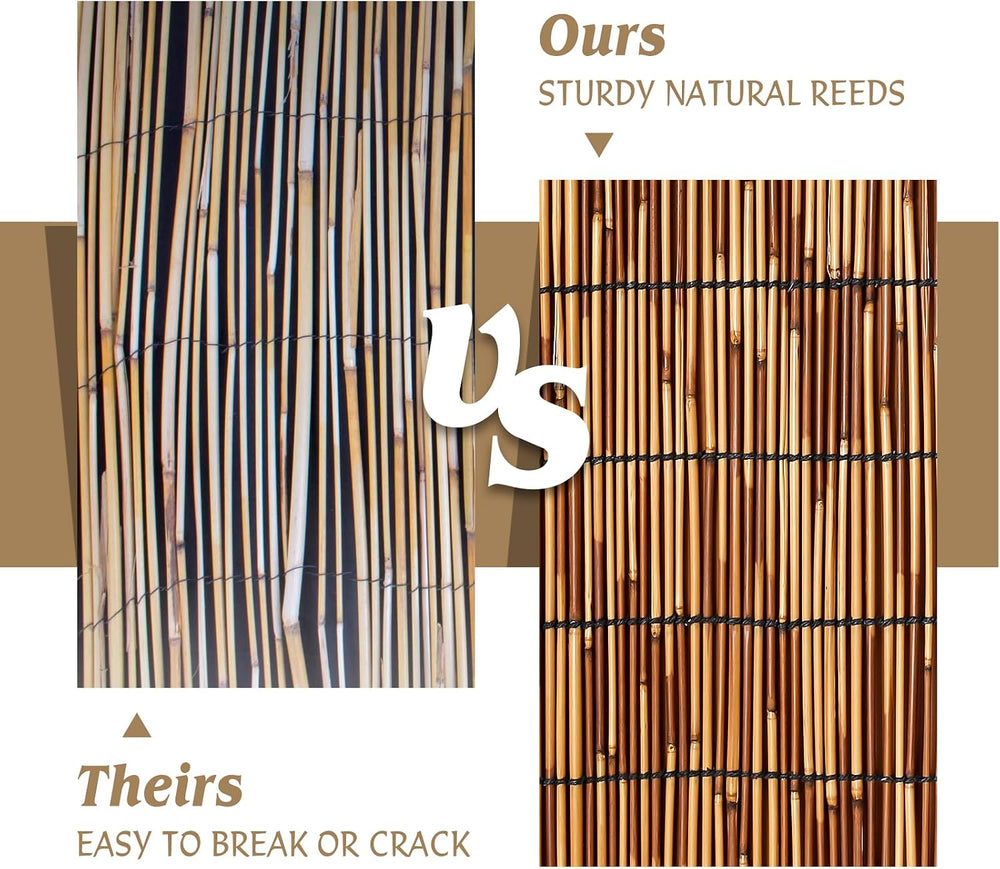Reed Fencing Rolls,5.5FT X 16.4FT Reed Screen Curtain Fence Covering Privacy ...