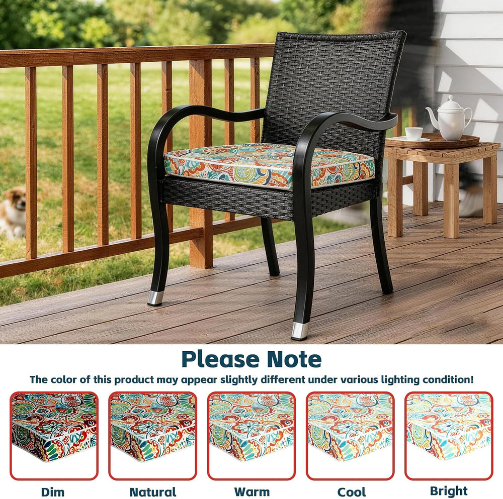 COZYVIDA Outdoor Chair Cushions 20"x20"x3.1",Set of 4,Boho Pai...