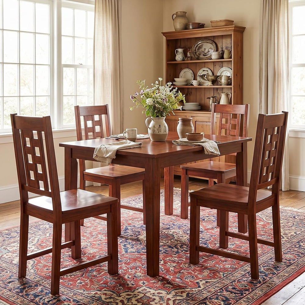 POWERSTONE Wood Dining Chairs Set of 4, Heavy-Duty Kitchen Chair