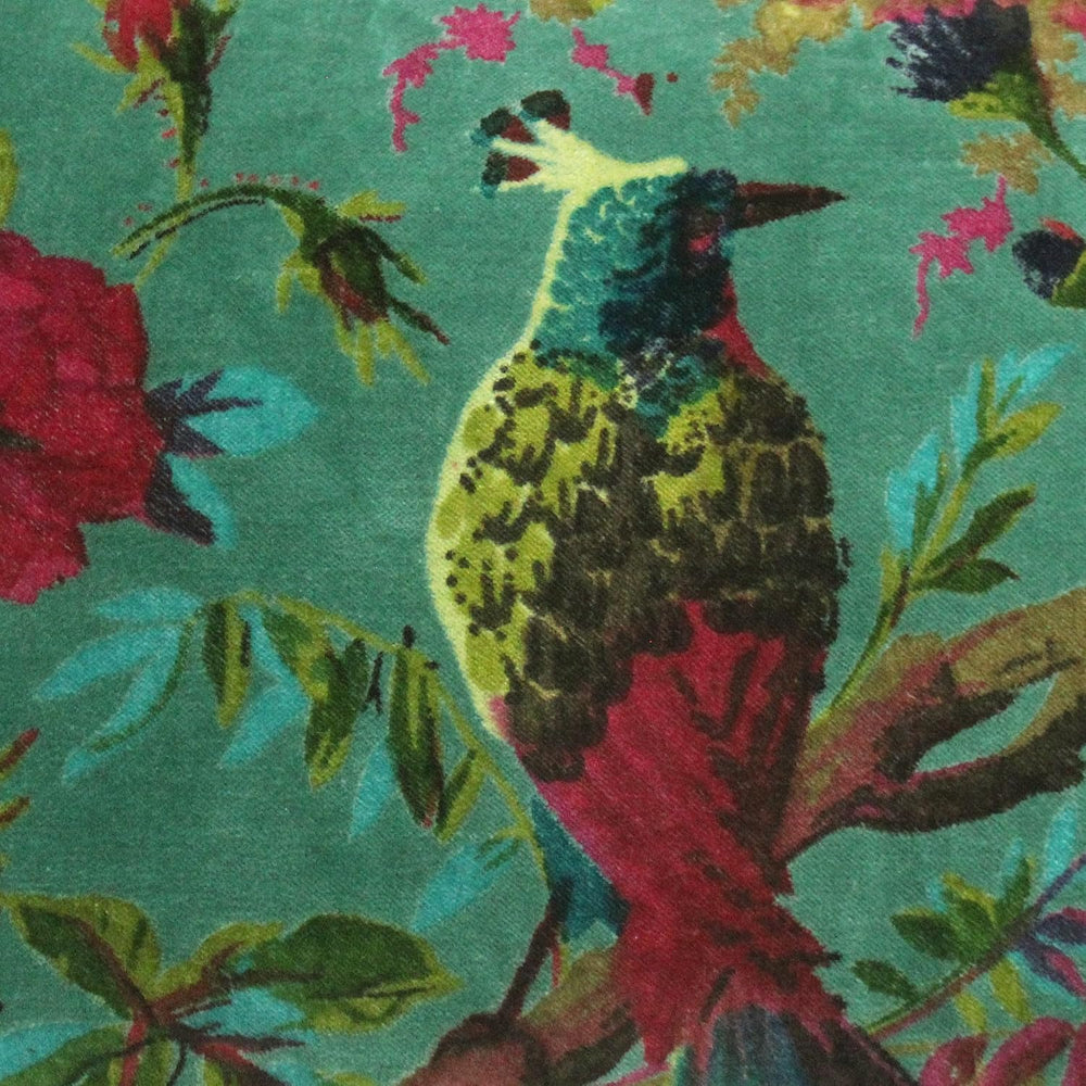 Velvet Floral Flower Bird Throw Pillow Sofa Cushion Cover Case Couch Colorful...
